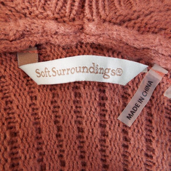 Soft Surroundings Suzette Sequined Open Front Knit Cardigan Size Small - Picture 7 of 9